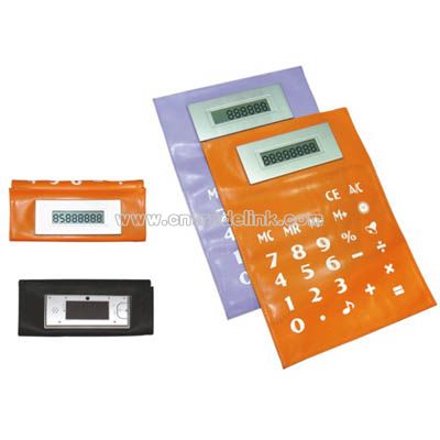 A4 Fashion Soft Pvc Calculator and clock