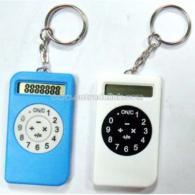 Ipod Looking Keychain 8 digit Calculator