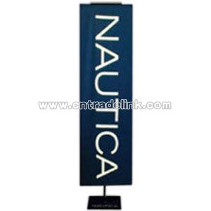 Vertical satin podium banner