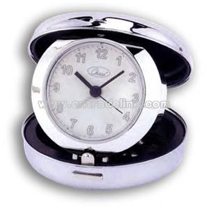 clam style travel alarm clock