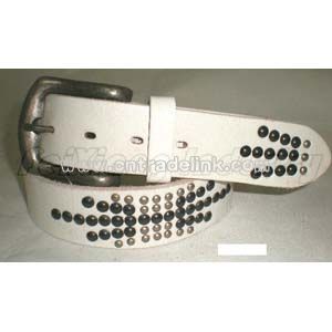 White Leather Belts