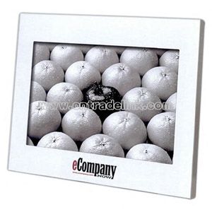 Glass Front Brushed Aluminum Backing Photo frame