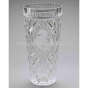 Crystal 12" engraved vase