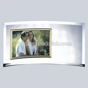 Gold Trimmed Vertical Glass Photo Frame