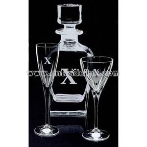 Crystal wine glass