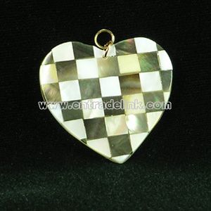 Real Shell Pendant with Gold Binding