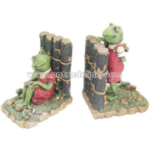 Polyresin Frog Bookends Craft