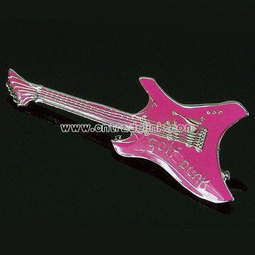 Iron Guitar Pin with Epoxy Coating