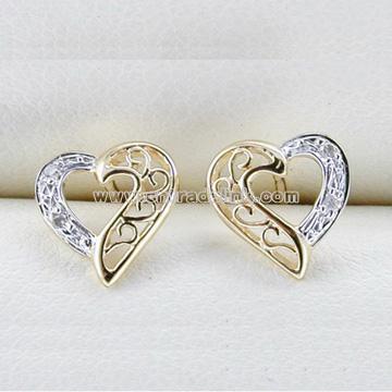 10k Gold Diamond Earrings