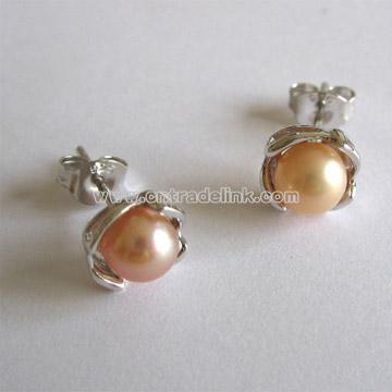 Silver Pearl Earring