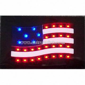 LED USA Flag Badge