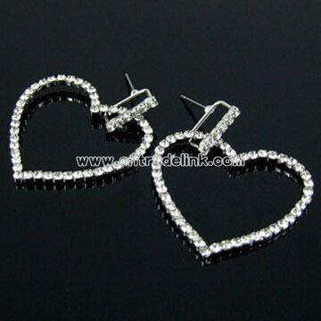 Heart-shaped Drop Earrings