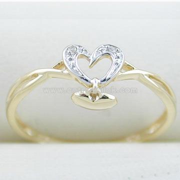 10k Dimond Heart Ring