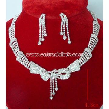 Rhinestone Neckalce Set