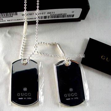 925 Silver Dog Tag Necklace Jewelry