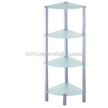 Four-Tier Glass Corner Rack