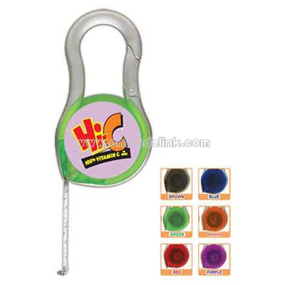 Translucent 184cm tape measure / carabineer clip