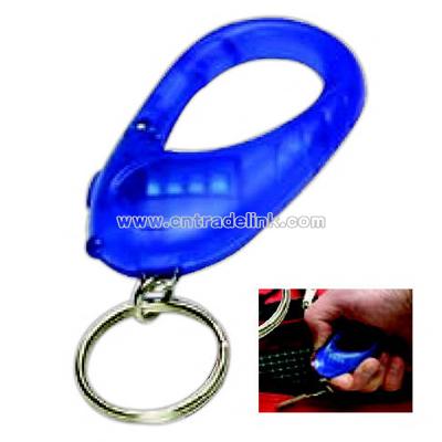 Carabiner with light and key holder