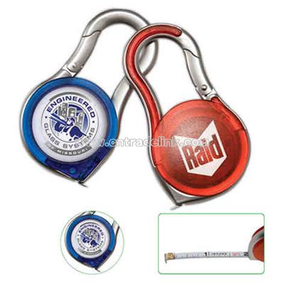 Overseas carabiner with 6' tape measure