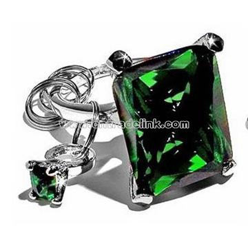 Diamond Keychain - Square Green