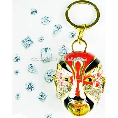 Zinc Alloy Crsytal Key Chain