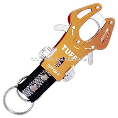 Aluminum carabiner with combination hook