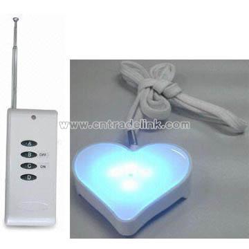 LED Heart Shape Flashlight With Lanyard