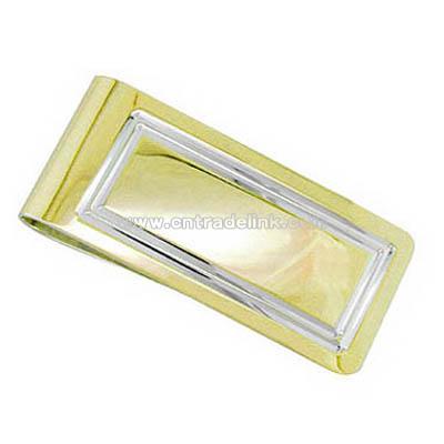 14K SILVER & GOLD MONEY CLIP