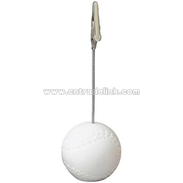 Baseball Stress Ball Note Holder