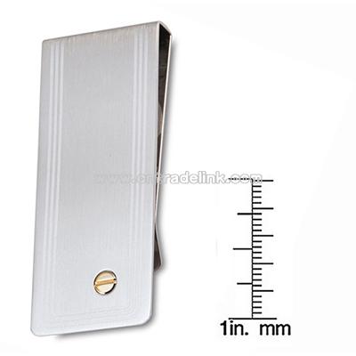 Stainless Steel and 14k Gold Money Clip