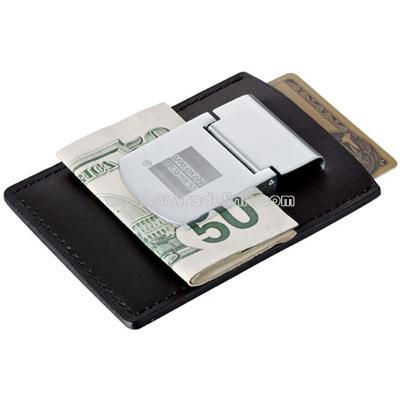 Zippo spring loaded leather money clip