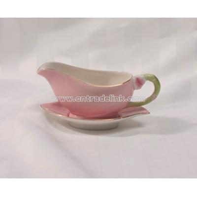 NAPOLI PINK GRAVY BOAT