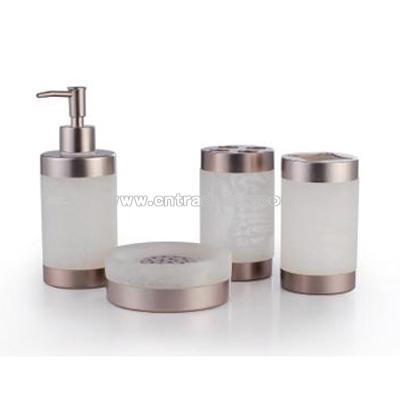 Sien 4 Piece White Bathroom Accessory Set