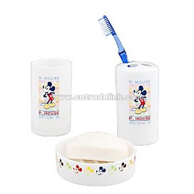 3-Pc. M. Mouse Bathroom Accessory Set Multicolor Magic