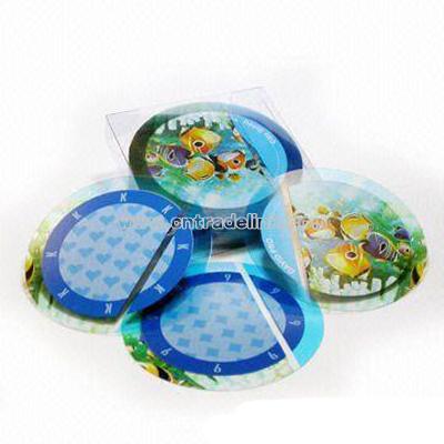 Transparent Playing Cards (Circular) -Tropical fish