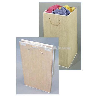 Folding Resin Wicker Hamper