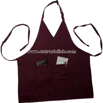 Tuxedo apron burgundy 65 / 35 poly / cotton twill
