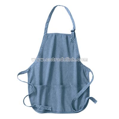 Medium Length Apron with Pouch Pockets