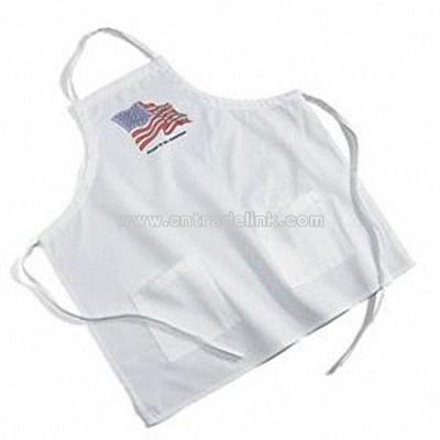 2-Pocket Poly/Cotton Twill BBQ Apron - White