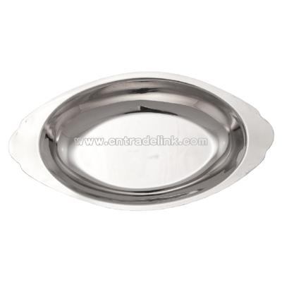 Oval Au Gratin 8 Ounce Stainless Steel