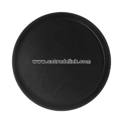 Black Non Skid Service Tray 11" Round