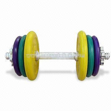 18kg color cast iron dumbbell set