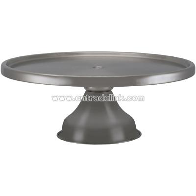 Cake stand 13" x 5" high stainless steel assembled