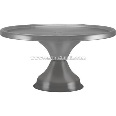 Cake stand 13" x 7" high stainless steel assembled