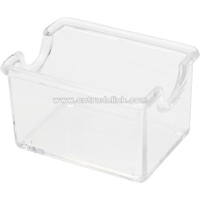 Clear plastic sugar packet holder