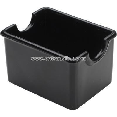 Black plastic sugar packet holder