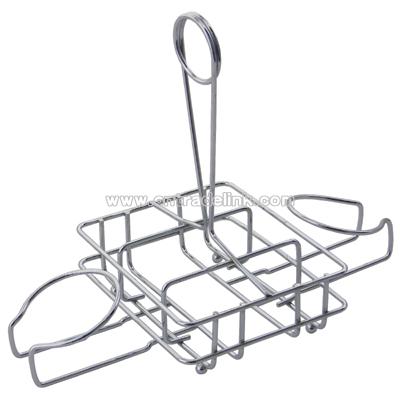 Combo shaker / packet rack chrome plated steel