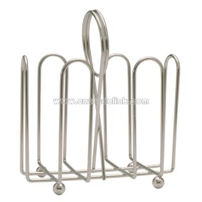 Sugar packet rack chrome plated steel