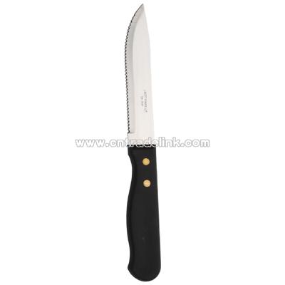 Plastic handle pointed end jumbo steak knife