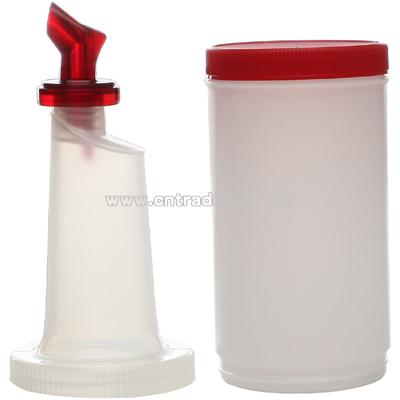 EZ Pour dispenser red complete